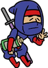 Ninja Steve Wario Kard sprite for WarioWare Gold