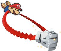 Mario using the 1,000-Fold Arms  move.