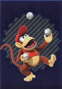 Diddy Kong sport card from the Super Mario Trading Card Collection