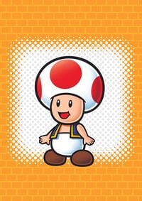 Toad line drawing card from the Super Mario Trading Card Collection