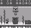 The boss fight against the Octopus in Super Mario Land 2.