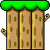 Sprite of a Semisolid Platform in the Super Mario World Forest theme from Super Mario Maker 2.