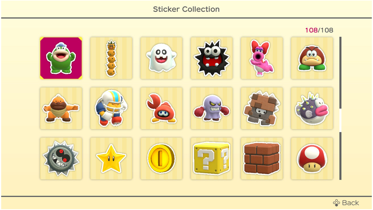 Stickers (page 4) in Super Mario Party