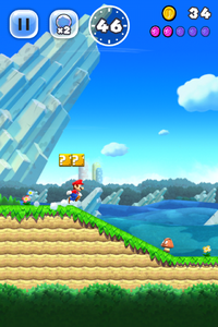 Gameplay example of Super Mario Run.