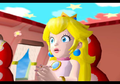 Peach notices Shadow Mario in the background.