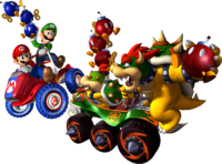 Artwork depicting Bob-omb Blast from Mario Kart: Double Dash!!.