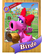 Level 1 Birdo card from the Mario Super Sluggers card game