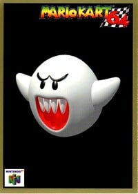 One of the Mario Kart 64 Collectible Trading Cards.