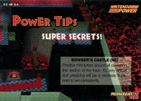 One of the Mario Kart 64 Collectible Trading Cards.
