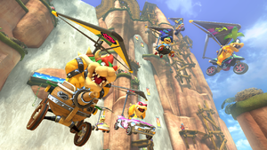 Bowser and the Koopalings from Mario Kart 8.