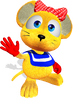Artwork of Pipsy from Diddy Kong Racing DS
