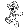 Luigi Jumping Stamp from Super Mario 3D World.