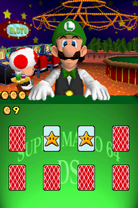 The mini-game Memory Match seen in Super Mario 64 DS