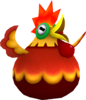Rendered model of the Cluckboom enemy in Super Mario Galaxy.