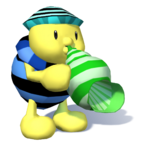 A Noki playing the conch in Super Mario Sunshine