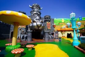 Entrance of Mario Kart: Bowser's Challenge in Super Nintendo World (Universal Studios Japan)