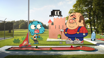 In The Amazing World of Gumball episode "The Uncle" (S5E28), Gumball is disappointed to find that Ocho's Uncle Mario is an impersonator and not the actual Mario.