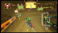 Yoshi, on a Standard Bike, performing a "simple right" trick.