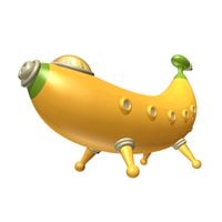 Artwork of the Banana Ship, owned by Xananab in DK: Jungle Climber.