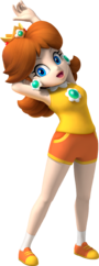 Artwork of Princess Daisy for Mario & Sonic at the Olympic Games (reused for Mario & Sonic at the Rio 2016 Olympic Games Arcade Edition)