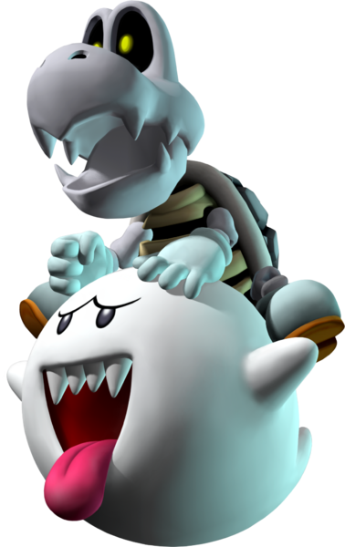 File:Dry Bones and Boo Artwork - Mario Party 7.png