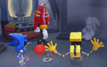Grey Sonic imposter from The Fog Returns