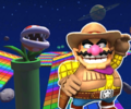 The course icon of the R/T variant with Wario (Cowboy)
