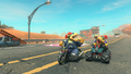 Bowser and Bowser Jr. on a highway