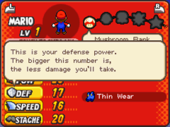 Defense in Mario & Luigi: Bowser's Inside Story.