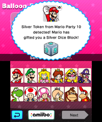 Mario Party: Star Rush character select screen