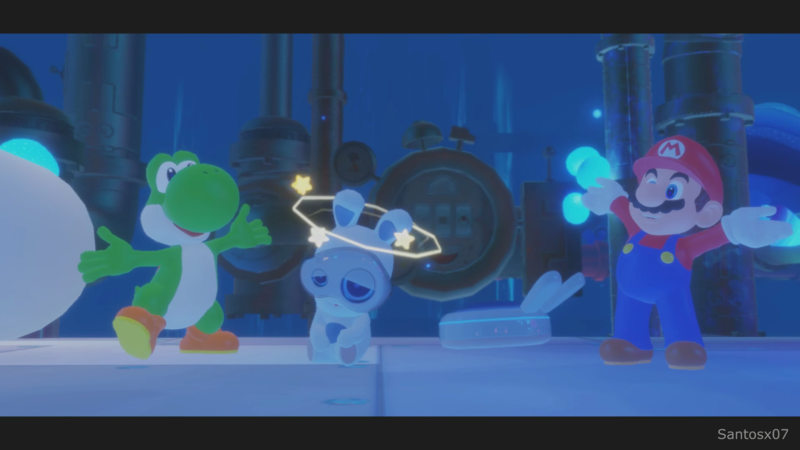 File:Mario + Rabbids Kingdom Battle - Yoshi Appearance Yoshi Saves Spawny 0-28 screenshot.png