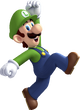 Artwork of Luigi jumping from New Super Mario Bros. U