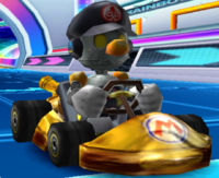 A screenshot of Robo Mario from Mario Kart Arcade GP 2