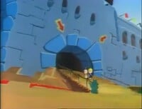 The Cave People entering King Koopa's Castle in Send in the Clown.
