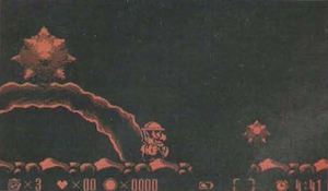 Pre-release screenshot of Stage 1 from Virtual Boy Wario Land