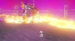 Bowser's Fire Breath in Super Mario Odyssey