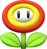 Artwork of a Fire Flower in New Super Mario Bros. (later reused in New Super Mario Bros. Wii)