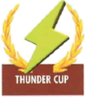 Mario Kart: Super Circuit promotional artwork: The Lightning Cup emblem.