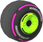 The Slick_BlackLightGreen tires from Mario Kart Tour