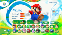 Character select screen, from Mario & Sonic at the Rio 2016 Olympic Games.