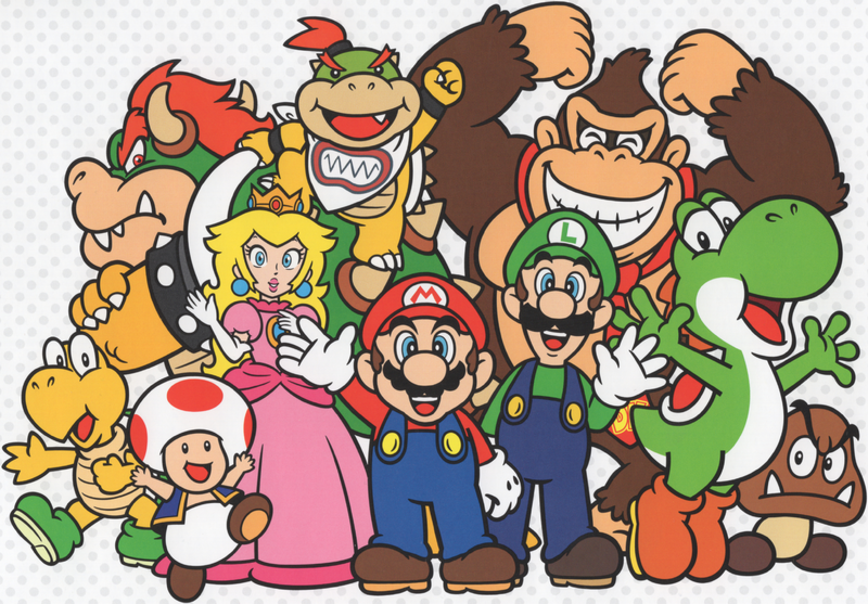 File:Mario group 2D unshaded.png