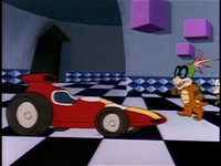 Hop about to get in a race car in Misadventure of Mighty Plumber
