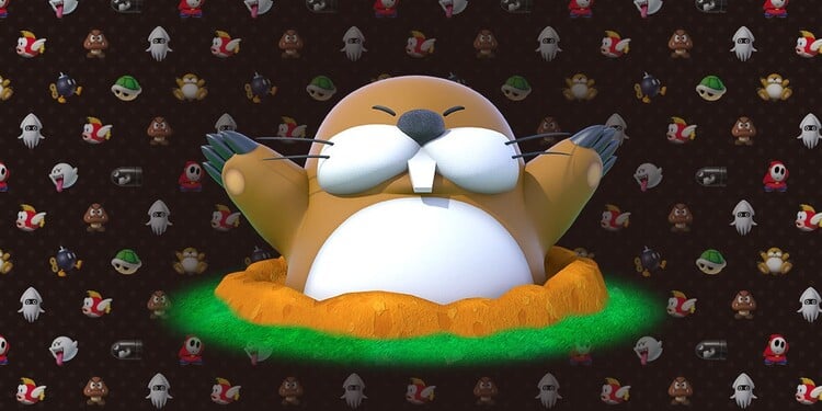 Picture of a Monty Mole shown with the second question of the Fun Bowser Personality Quiz
