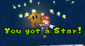Mario getting a Bronze Star