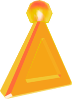 Render of a yellow Star Chip in Super Mario Galaxy.