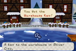 Obtaining the Warehouse Key in Shiver City