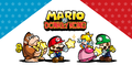 An illustration depicting Mini Donkey Kong, Mini Mario, Mini Peach and the newest addition to the toys, Mini Luigi.