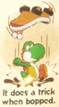 "It does a trick when bopped." discovery from Snurfboard Habitat in Yoshi and the Mysterious Book