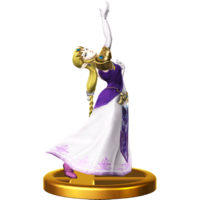 Zelda trophy from Super Smash Bros. for Wii U
