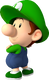 Artwork of Baby Luigi from Mario Kart Wii (also used in Mario Super Sluggers and Mario Kart Tour)